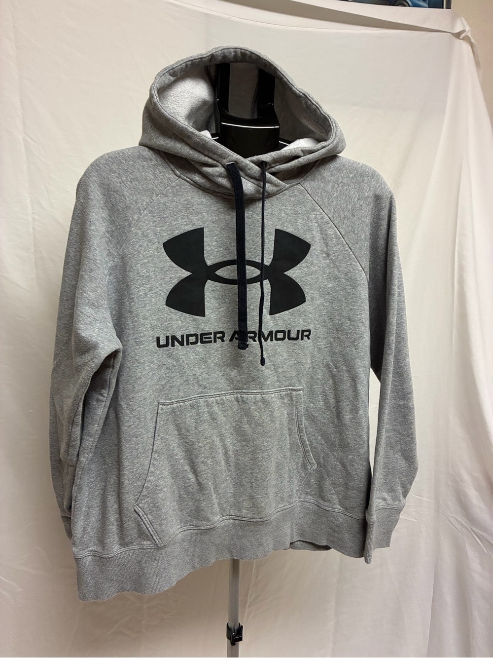 Under Armour Men’s Gray Hoodie with Black Logo